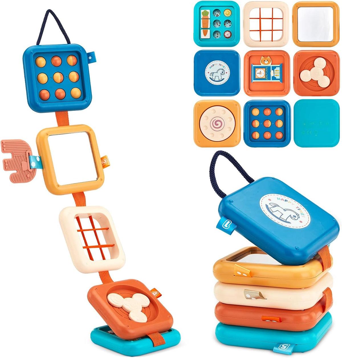Busy Board for 1 Year Old,Travel Toys for Toddlers 1-3,Montessori for 1 2 Year Old Boy Girl,Airplane Toys for Toddlers,Busy Board Cube Toy for 12-18 Months